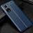 Coque Silicone Gel Motif Cuir Housse Etui pour Huawei Honor 50 5G Bleu