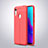 Coque Silicone Gel Motif Cuir Housse Etui pour Huawei Honor 8A Rouge