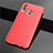 Coque Silicone Gel Motif Cuir Housse Etui pour Huawei P Smart (2019) Rouge