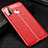 Coque Silicone Gel Motif Cuir Housse Etui pour Huawei P Smart (2020) Rouge