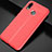 Coque Silicone Gel Motif Cuir Housse Etui pour Huawei P Smart+ Plus Rouge