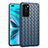 Coque Silicone Gel Motif Cuir Housse Etui pour Huawei P40 Bleu