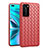 Coque Silicone Gel Motif Cuir Housse Etui pour Huawei P40 Pro Rouge