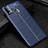 Coque Silicone Gel Motif Cuir Housse Etui pour Huawei Y8s Bleu