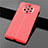 Coque Silicone Gel Motif Cuir Housse Etui pour Nokia 9 PureView Rouge