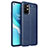 Coque Silicone Gel Motif Cuir Housse Etui pour OnePlus 8T 5G Bleu