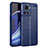 Coque Silicone Gel Motif Cuir Housse Etui pour OnePlus Ace 5G Bleu