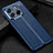 Coque Silicone Gel Motif Cuir Housse Etui pour OnePlus Ace Pro 5G Bleu