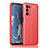 Coque Silicone Gel Motif Cuir Housse Etui pour OnePlus Nord N200 5G Rouge