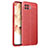 Coque Silicone Gel Motif Cuir Housse Etui pour Oppo A73 (2020) Rouge