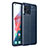 Coque Silicone Gel Motif Cuir Housse Etui pour Oppo Find X3 5G Bleu