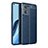 Coque Silicone Gel Motif Cuir Housse Etui pour Oppo Find X5 Lite 5G Bleu