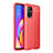 Coque Silicone Gel Motif Cuir Housse Etui pour Oppo Reno5 Z 5G Rouge