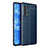 Coque Silicone Gel Motif Cuir Housse Etui pour Oppo Reno6 Pro+ Plus 5G Bleu
