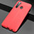 Coque Silicone Gel Motif Cuir Housse Etui pour Realme 5i Rouge