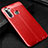 Coque Silicone Gel Motif Cuir Housse Etui pour Realme 6i Rouge