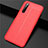 Coque Silicone Gel Motif Cuir Housse Etui pour Realme X3 Rouge