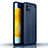 Coque Silicone Gel Motif Cuir Housse Etui pour Samsung Galaxy A03 Bleu