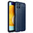Coque Silicone Gel Motif Cuir Housse Etui pour Samsung Galaxy A22 4G Bleu