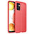 Coque Silicone Gel Motif Cuir Housse Etui pour Samsung Galaxy A32 4G Rouge