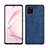 Coque Silicone Gel Motif Cuir Housse Etui pour Samsung Galaxy A81 Bleu