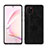 Coque Silicone Gel Motif Cuir Housse Etui pour Samsung Galaxy A81 Noir