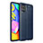 Coque Silicone Gel Motif Cuir Housse Etui pour Samsung Galaxy F62 5G Bleu