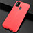 Coque Silicone Gel Motif Cuir Housse Etui pour Samsung Galaxy M31 Rouge