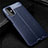 Coque Silicone Gel Motif Cuir Housse Etui pour Samsung Galaxy M31s Bleu