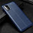 Coque Silicone Gel Motif Cuir Housse Etui pour Samsung Galaxy M51 Bleu