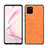 Coque Silicone Gel Motif Cuir Housse Etui pour Samsung Galaxy M60s Orange