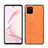 Coque Silicone Gel Motif Cuir Housse Etui pour Samsung Galaxy Note 10 Lite Orange