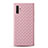 Coque Silicone Gel Motif Cuir Housse Etui pour Samsung Galaxy Note 10 Plus 5G Or Rose