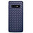 Coque Silicone Gel Motif Cuir Housse Etui pour Samsung Galaxy S10e Bleu