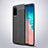 Coque Silicone Gel Motif Cuir Housse Etui pour Samsung Galaxy S20 Plus Noir