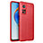 Coque Silicone Gel Motif Cuir Housse Etui pour Xiaomi Mi 10T 5G Rouge