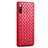 Coque Silicone Gel Motif Cuir Housse Etui pour Xiaomi Mi 9 Lite Rouge