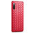 Coque Silicone Gel Motif Cuir Housse Etui pour Xiaomi Mi 9 SE Rouge