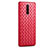 Coque Silicone Gel Motif Cuir Housse Etui pour Xiaomi Mi 9T Pro Rouge