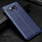 Coque Silicone Gel Motif Cuir Housse Etui pour Xiaomi Poco X3 Bleu