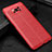 Coque Silicone Gel Motif Cuir Housse Etui pour Xiaomi Poco X3 NFC Rouge