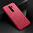 Coque Silicone Gel Motif Cuir Housse Etui pour Xiaomi Redmi 9 Rouge