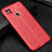 Coque Silicone Gel Motif Cuir Housse Etui pour Xiaomi Redmi 9C Rouge
