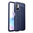 Coque Silicone Gel Motif Cuir Housse Etui pour Xiaomi Redmi Note 10 5G Bleu