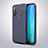 Coque Silicone Gel Motif Cuir Housse Etui pour Xiaomi Redmi Note 8 (2021) Bleu