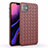 Coque Silicone Gel Motif Cuir Housse Etui S01 pour Apple iPhone 11 Marron