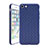 Coque Silicone Gel Motif Cuir Housse Etui S01 pour Apple iPhone 8 Bleu