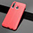 Coque Silicone Gel Motif Cuir Housse Etui S01 pour Huawei Honor 10i Rouge