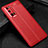 Coque Silicone Gel Motif Cuir Housse Etui S01 pour Huawei Honor 30 Pro Rouge