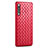 Coque Silicone Gel Motif Cuir Housse Etui S01 pour Huawei P20 Pro Rouge